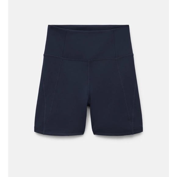 girlfriend collective Pants - New Girlfriend Collective High Waist Shorts With Pockets - Navy Size Small